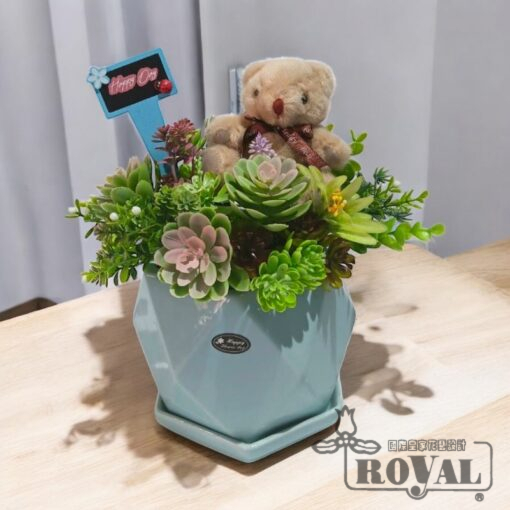R15001 小熊擬真盆栽