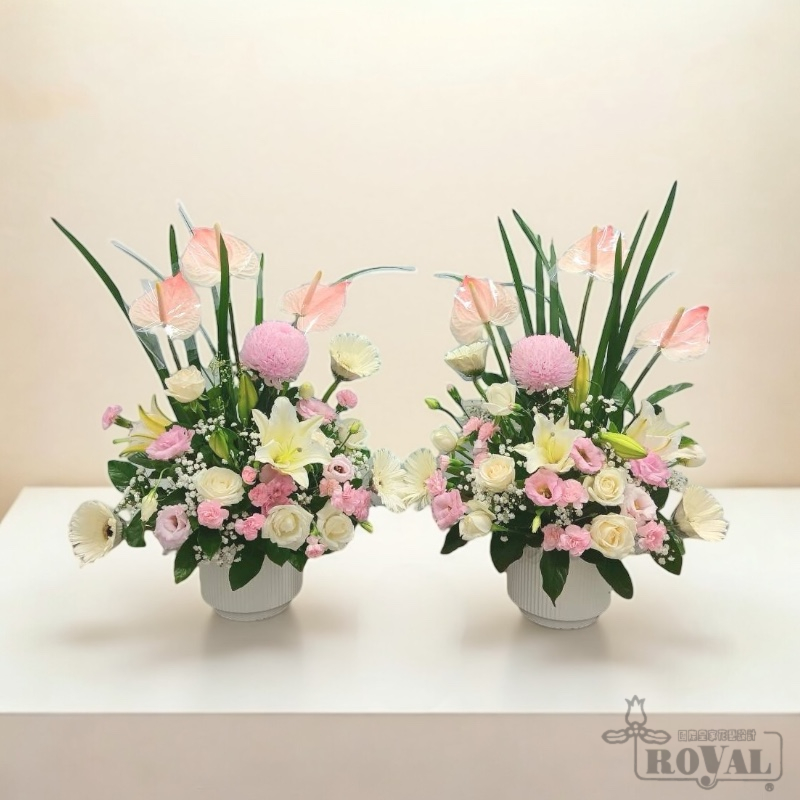 桌上盆花 DSC3003 (對) (追思靈桌花) 1 DSC3003 1